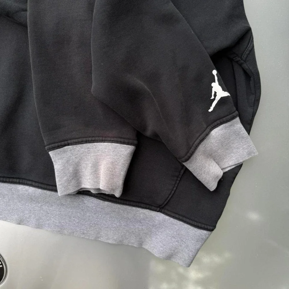 Early 2000s Black Nike Jordan hoodie front and back print
